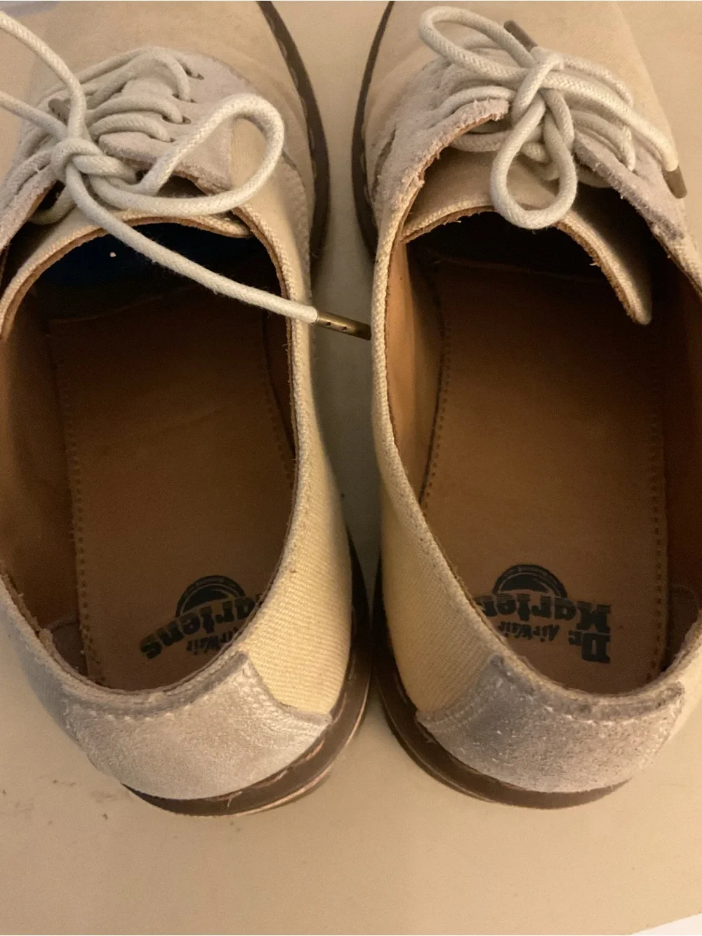 Dr. Martens men’s tan canvas suede Oxford shoes US 13